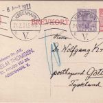 Dänemark - 10 Ö. Christian X Ganzsache Kopenhagen - Göttingenpostlagernd 1921