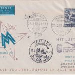 Dänemark - Leipziger Messe DDR-Lufthansa Sonderluftpost Kopenhagen - Mockau 1956