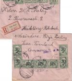 Finnland - 9x30/10 P. Wappen u.a. Einschreibebrief Vasa 28.10.21 Zensur
