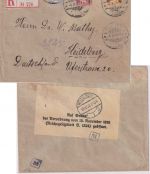 Finnland - 75/20 P. Wappen/Überdruck u.a. Einschreibebrief Terijoki 1920 Zensur
