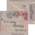 Finnland - 4x20/10 P. Wappen/Überdruck u.a. Einschreibebrief Vasa 1920 Zensur