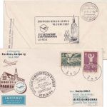 Finnland - DDR-Lufthansa Erstflug berlin-Leipzig Zuleitungspost 1957