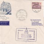 Finnland - DDR-Lufthansa Erstflug Dresden - Berlin Zuleitungspost 1957