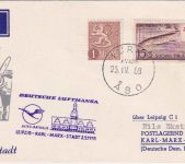 Finnland - DDR-Lufthansa Erstflug Leipzig Karl-Marx-Stadt Zuleitungspost 1958