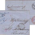 Frankreich/Russland - Paris 1858 Portobrief n. St. Petersburg Transit Aachen