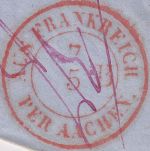 Frankreich/Russland - Paris 1858 Portobrief n. St. Petersburg Transit Aachen
