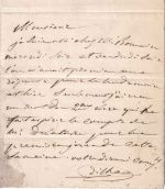 Frankreich - Paris 1840 Ortsbriefchen (Format: 40x100mm) - mit Inhalt