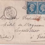 Frankreich/Österreich - 3x20 C. Napoleon Brief Sternstpl. Paris - Wien 26.6.1867