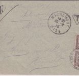 Frankreich - 2x10 C. Portomarke Brief (Aus dem Briefkasten !) Machemont 30.9.15