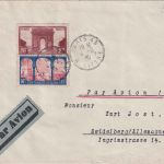 Frankreich - 2 Fr. Arc de Triomphe u.a. Luftpostbrief Paris - Heidelberg 4.2.35