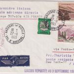Andorra - Air France Boeing Cargo Firstflight Paris New York Zuleitungspost 1965
