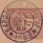 Frankreich - 2 C. Sage Ganzsache/Streifband SST Exposition Universelle 1889