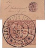 Frankreich - 2 C. Sage Ganzsache/Streifband SST Exposition Universelle 1889