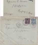 Frankreich - 2x15 C. Sage Ganzsache/Briefe 2 versch. Formate Bordeaux 1898/99