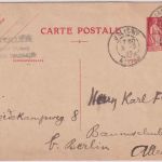 Frankreich - 90 C. Paix Ganzsachenkarte Jaligny - Baumschulenweg b. Berlin 1933
