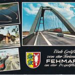 Schleswig-Holstein - Fehmarn farb. Mehrbild-AK (u.a. Brücke, TEE, etc.) 1971