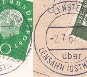BRD - (24b)+aptiert Lensterstrand ü. Lensahn Poststelle I 2 Karten 1961/62