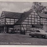 Brandenburg - Schönwalde Waldsiedlung HO-Gaststätte Schwanenkrug sw-AK ca. 1960