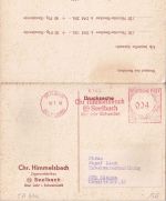 BRD - Seelbach 1951 4 Pfg. AFS Himmelsbach (Zigarren) Drucksachenkarte