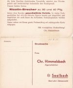 BRD - Seelbach 1951 4 Pfg. AFS Himmelsbach (Zigarren) Drucksachenkarte