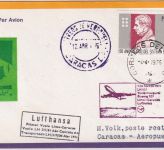 Peru - 4,50 S. 150 J. Braille Luftpostbrief/LH-Erstflug Lima - Caracas 1975