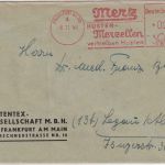 Bizone - Frankfurt a/M. 8.11.48 4 Pfg. AFS "Husten-Merzellen" Drucksachenbrief