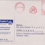 Bizone - Ludwigshafen 7.10.48 4 Pfg. AFS Knoll (Pharma) Drucksachenkarte