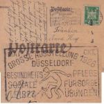 DR - Düsseldorf 1926 "Ausstellung Gesundheit, Pflege..." Masch.werbestpl. Karte