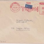 Bizone - Köln-Mülheim 6.12.48 4 Pfg. AFS Tropon Drucksachenbrief n. Legau