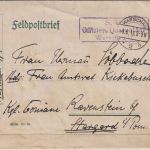 DP Polen - Warschau 1918 Feldpostbrief Ra3 S.B. Offiziers-Quarantäne Warschau II
