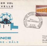 Griechenland - Air France Erstflug Athen Basel/Mulhouse Schmuckkuvert 1970