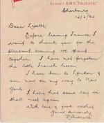 England - 2x1 1/2 P. George V. Shipletter Southampton Paquebot - Paris 1934