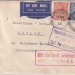 GB/Scotland - 2 1/2 + 2 P. George V. Luftpostbrief Castle Douglas - Berlin 1930