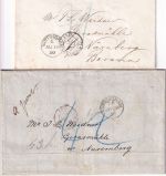 England/Bayern - 21/42 Kr. Portobrief Birmingham/Nottingham - Gerasmühle 1859