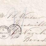 England/Bayern - 21/42 Kr. Portobrief Birmingham/Nottingham - Gerasmühle 1859
