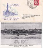 England - Blackpool 1961 43rd Philatelic Congress Schmuckkuvert n. Southampton