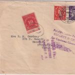 England - 3+1/2 P. Elizabeth Brief n. USA Bournemouth 1954 - Nachporto