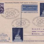 Österreich - Olympiade 1956 Privatganzsache Sonderflug/Polroute n. Melbourne