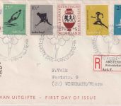 Niederlande - Melbourne Sommerolympiade 1956 Schmuck-FDC/R-Brief s'Gravenhage