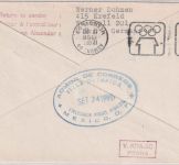 CSSR - Air France Olympiade Sonderflug Prag/Paris/Mexiko Zuleitungspost 1968