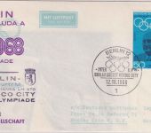 BRD - Lufthansa Olympiade Sonderflug Berlin - Mexiko Schmuckkuvert 1968