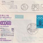 BRD - Lufthansa Olympiade Sonderflug Berlin - Mexiko Schmuckkuvert 1968