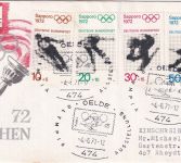 BRD - Olympiade 1972 Oelde 1. Olympia-Briefmarkenausstellung So-R-Zettel/R-Brief