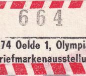 BRD - Olympiade 1972 Oelde 1. Olympia-Briefmarkenausstellung So-R-Zettel/R-Brief