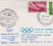 Italien - Olympiade 1972 Helikopter-Sonderflug Rimini/S. Marino