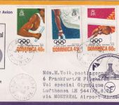 Dominica - Olympiade 1976 Lufthansa Sonderflug Montreal - FFM Zuleitungspost