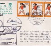 Berlin - Olympiade 1972 LH-Sonderflug Frankfurt a/M (ab Berlin !) - Montreal