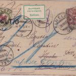 Italien - 2 C. Adler/Wappen Karte i.d. SCHWEIZ Turin 1905 Nachporto/verweigert