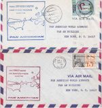 Italien/USA - PanAm Firstflight Rome/San Francisco 2 Luftpostbriefe 1967