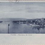 Italien - Fiume Hafenansicht mit Kriegsschiffen sw-AK gelaufen 1931
